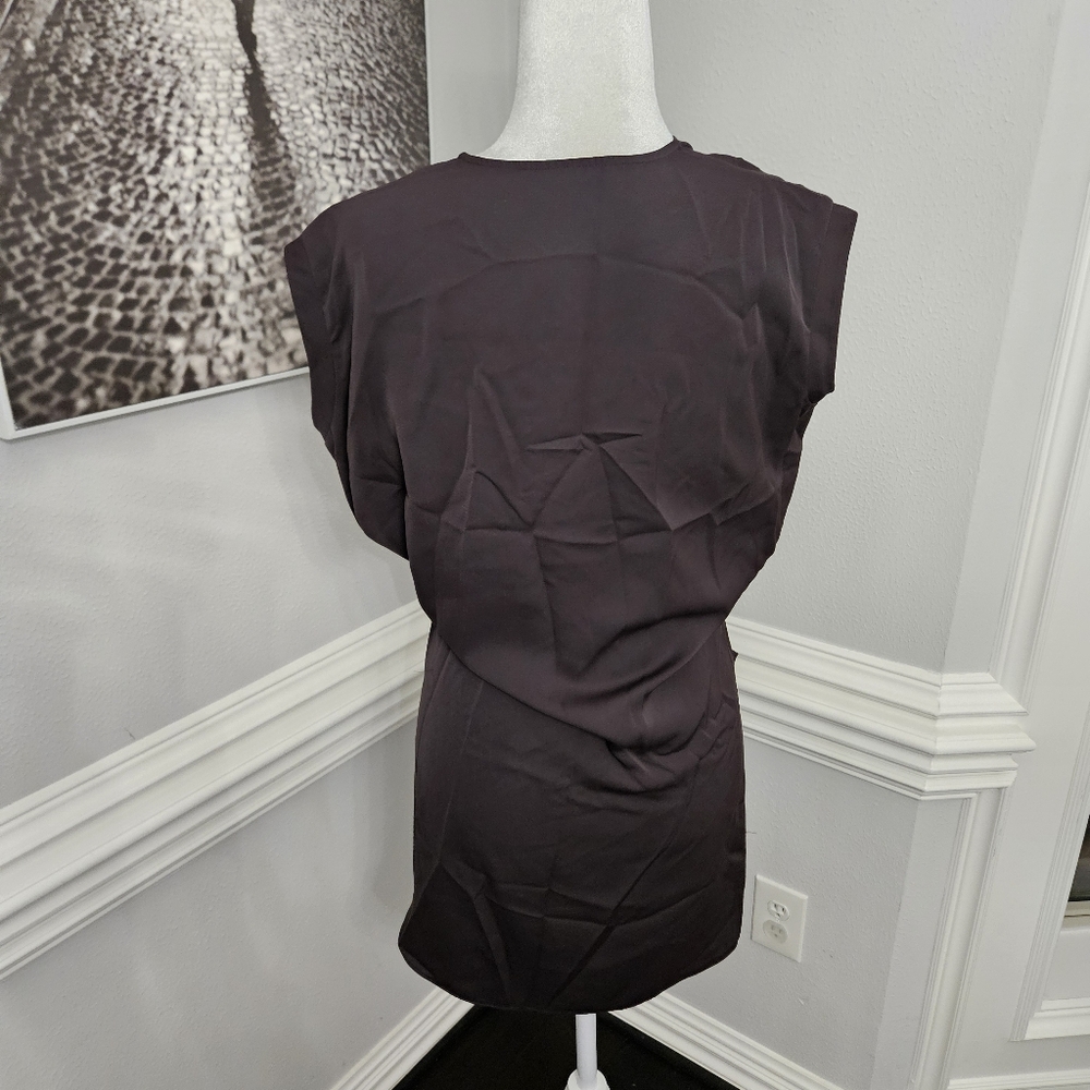 AllSaints sleeveless draped V-neck AURES dress size 2 - Picture 8 of 10